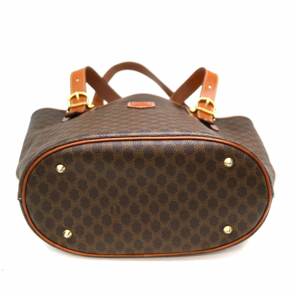 CELINE Macadam Tote Bag Brown Leather - Picture 6 of 6